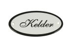 Geëmailleerd deurbordje "Kelder" ovaal 100x50mm