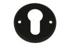 Cilinderslotrozet rond messing zwart gepoedercoat