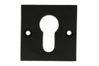Cilinderslotrozet 50x50mm gietijzer zwart poedercoat