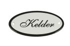 Geëmailleerd deurbordje "Kelder" ovaal 100x50mm