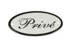 Geëmailleerd deurbordje "Privé" ovaal 100x50mm