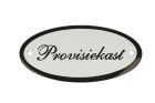 Geëmailleerd deurbordje "Provisiekast" ovaal 100x50mm