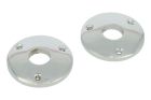 Stel ronde rozetten chrome Øgat 15mm