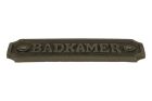IJzer deurplaatje "Badkamer" rechthoekig 115x36mm