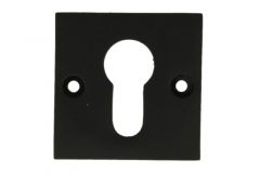Cilinderslotrozet 50x50mm gietijzer zwart poedercoat