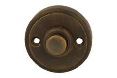Beldrukker (tbv elektrische) messing verouderd Ø40mm