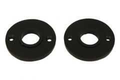 Stel ronde rozetten gietijzer zwart poedercoat Ø gat 18mm