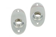 Stel ovale patent rozetten chrome