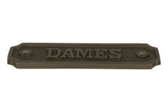 IJzer deurplaatje "Dames" rechthoekig 115x36mm