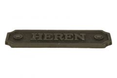 IJzer deurplaatje "Heren" rechthoekig 115x36mm