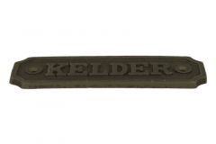 IJzer deurplaatje "Kelder" rechthoekig 115x36mm