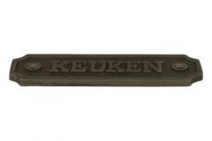 IJzer deurplaatje "Keuken" rechthoekig 115x36mm