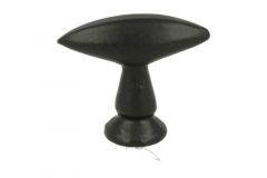 Kastknop gietijzer zwart gepoedercoat 40x13mm H35mm