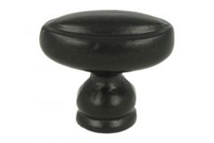 Knop gietijzer zwart gepoedercoat 38x24mm H33mm