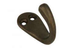 Haakje messing verouderd Diepte 33 mm, 17x36mm