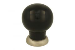 Kastknop bakeliet met matnikkel 39mm H48mm rozetmaat 29mm.