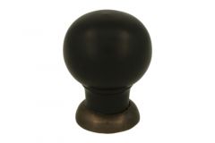Kastknop ebbenhout met messing verouderd 39mm H48mm