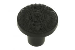 Knop gietijzer zwart gepoedercoat Ø34mm H35mm