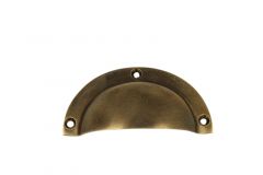 Komgreep messing verouderd 85x40mm gegoten 50 gram