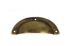 Komgreep messing verouderd 100x40mm gegoten 70 gram