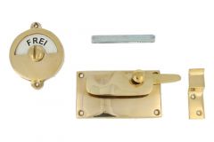 Frei-Besetzt slot 92×52mm ongelakt messing
