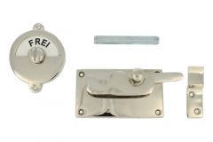 Frei-Besetzt slot 92×52mm messing vernikkeld