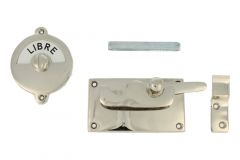 Libre-Occupé slot 92×52mm messing vernikkeld