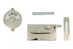 Libre-Occupé toiletslot 92×52mm messing vernikkeld