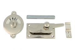 Frei-Besetzt slot 70×39mm messing vernikkeld