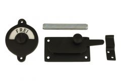 Frei-Besetzt slot 70×39mm zwart poedercoat