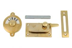 Libre-Occupé toiletslo70×39mm ongelakt messing