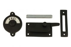 Frei-Besetzt toiletslot 70×39mm zwart poedercoat