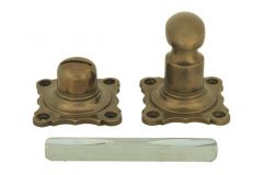 Toiletstift (1890) messing verouderd t.b.v. wc slot