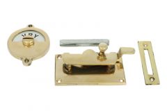 Vrij-bezet slot ongelakt messing 92x52mm