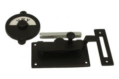 Vrij-bezet slot zwart poedercoat 92x52mm