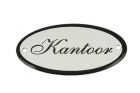 Geëmailleerd deurbordje "Kantoor" ovaal 100x50mm