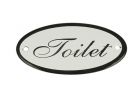 Geëmailleerd deurbordje "Toilet" ovaal 100x50mm