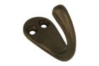 Haakje messing verouderd Diepte 33 mm, 17x36mm