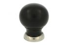 Kastknop ebbenhout met messing vernikkeld 39mm H48mm
