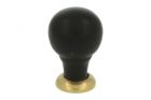Kastknop ebbenhout met ongelakt messing 25mm H39mm
