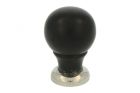 Kastknop ebbenhout met messing vernikkeld 25mm H39mm