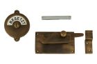 Frei-Besetzt slot 92×52mm messing verouderd