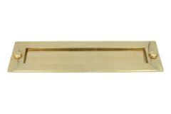 Brievenbus ongelakt messing jaren 30