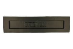 Brievenbus "BRIEVEN" gietijzer zwart poedercoat