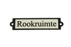 Geëmailleerd deurbordje "Rookruimte"