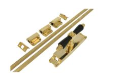 Krukespagnoletsluiting ongelakt messing ebbenhout (1900)