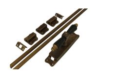 Krukespagnoletsluiting messing verouderd ebbenhout (1900)