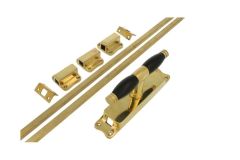 Krukespagnoletsluiting ongelakt messing ebbenhout (1926)