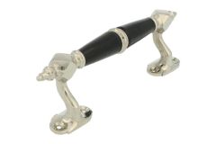 Deurgreep 175mm sierlijk verkropt messing vernikkeld