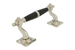 Deurgreep 160mm sierlijk verkropt messing vernikkeld (1895)